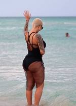 Amber Rose in a swimsuit