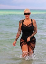 Amber Rose in a swimsuit