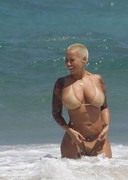 Amber Rose caught topless