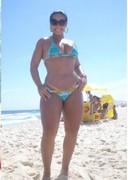 Andressa Soares in a bikini at the beach