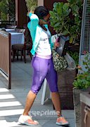 Angela Simmons in tights