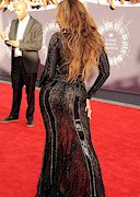 Beyonce in a sheer dress