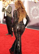 Beyonce in a sheer dress