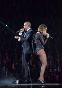 Beyonce performs at the Grammys