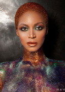 Beyonce nude in glitter