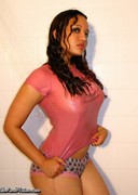 Curvy latina in the shower