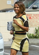 Christina Milian at a gas station