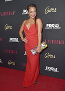 Christina Milian in a red dress