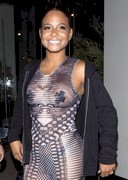 Christina Milian in a see through outfit