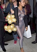 Christina Milian in a see through outfit