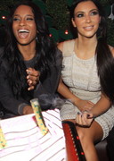 Ciara and Kim Kardashian hanging out