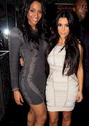 Ciara and Kim Kardashian hanging out