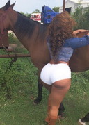 Big booty on a horse