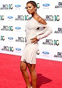 Eva Pigford in a see through dress