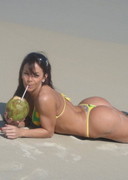 Fatima Godoy at the beach