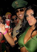 Booty babes at the Playboy mansion Halloween party