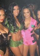 Booty babes at the Playboy mansion Halloween party