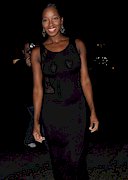 Jamelia in a black dress