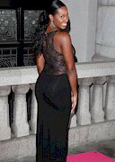 Jamelia in a black dress
