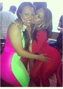 Jazzie Belle in a catsuit