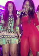 Jazzie Belle in a catsuit