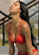 Jessica White in red