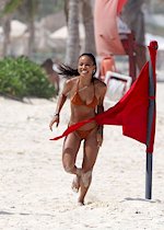 Karruche Tran in a bikini