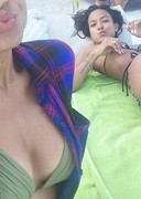 Karrueche Tran and Christina Milian bikini selfies