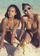 Karrueche Tran and Christina Milian bikini selfies