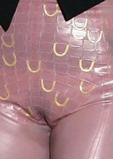 Kelis in a weird outfit with camel toe