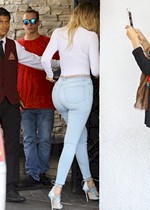 Khloe Kardashian in tight jeans