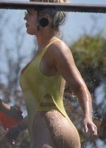Khloe Kardashian in a swimsuit