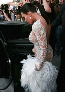 Kim Kardashian in a sheer dress