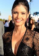 Curvy latina in a tight dress