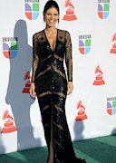 Curvy latina in a tight dress