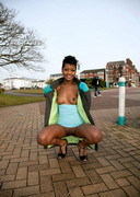 Cute girl naked in public