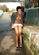 Cute girl naked in public