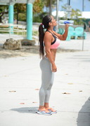 Michelle Lewin working out