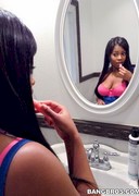 Black girl on the set of a porn shoot