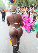 Thick woman in a parade