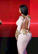 Nicki Minaj in a tight dress