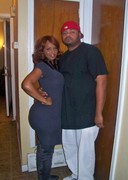 Pebbelz in a black dress