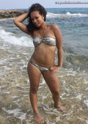 Rebecca topless at the beach