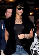 Rihanna in a see through top