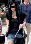 Rihanna in a see through top