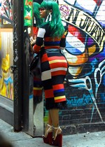 Rihanna in a tight dress
