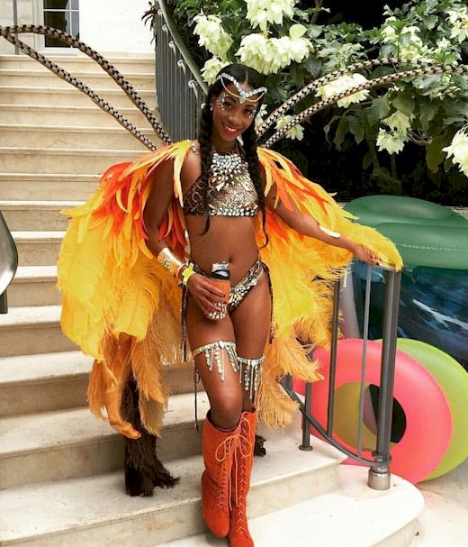 Rihanna in Kadooment costume