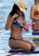 Rihanna in a blue bikini