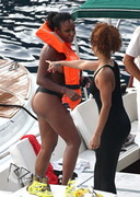 Rihanna swimming