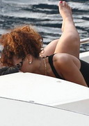 Rihanna swimming